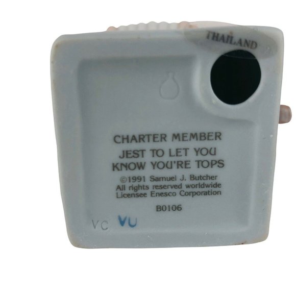 1991 Precious Moment Figurine Jest To Let You Know You're Tops Charter Member - Picture 7 of 9